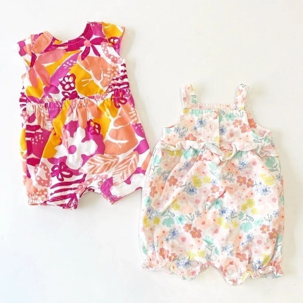 Carter’s baby girls floral rompers